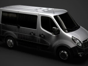 vauxhall movano l1h1 windowvan 2020 3D Model