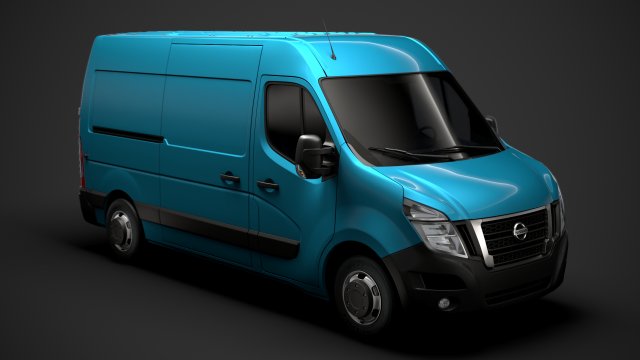nissan nv 400 l2h2 van 2020 Modelo 3D .c4d .max .obj .3ds .fbx .stl .blend 