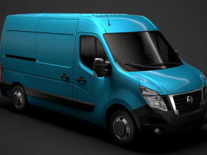 nissan nv 400 l2h2 van 2020 3D Model