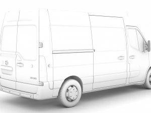 nissan nv 400 l2h2 van 2020 3D Model