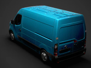 nissan nv 400 l2h2 van 2020 3D Model