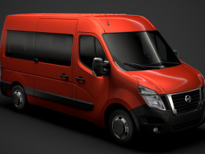 nissan nv 400 l2h2 windowvan 2020 3D Model