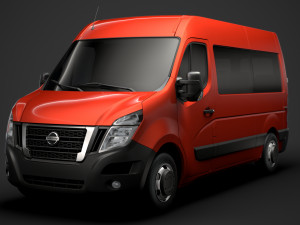nissan nv 400 l2h2 windowvan 2020 3D Модель