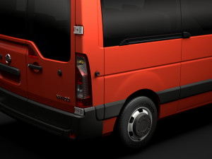 nissan nv 400 l2h2 windowvan 2020 3D Модель