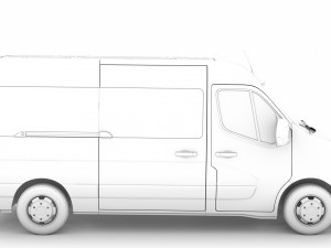 nissan nv 400 l2h2 windowvan 2020 3D Модель