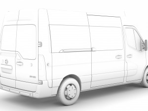 nissan nv 400 l2h2 windowvan 2020 3D Модель
