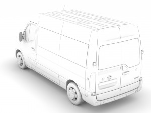 nissan nv 400 l2h2 windowvan 2020 3D Модель