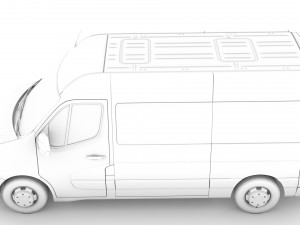 nissan nv 400 l2h2 windowvan 2020 3D Модель