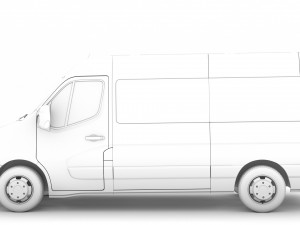 nissan nv 400 l2h2 windowvan 2020 3D Модель
