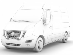 nissan nv 400 l2h2 windowvan 2020 3D Модель