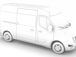 nissan nv 400 l2h2 windowvan 2020 3D Модель