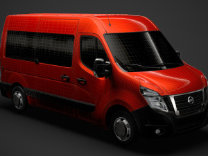 nissan nv 400 l2h2 windowvan 2020 3D Модель