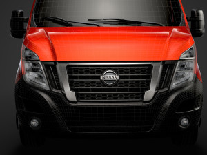 nissan nv 400 l2h2 windowvan 2020 3D Модель
