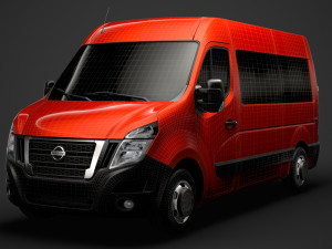 nissan nv 400 l2h2 windowvan 2020 3D Модель