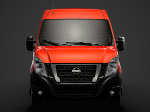 nissan nv 400 l2h2 windowvan 2020 3D Модель
