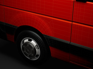 nissan nv 400 l2h2 windowvan 2020 3D Модель