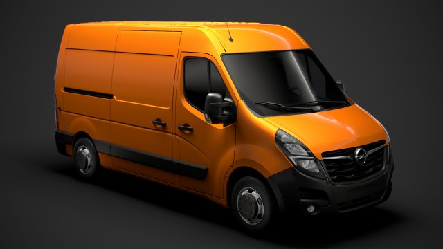 opel movano l2h2 van 2020 3D Model .c4d .max .obj .3ds .fbx .stl .blend 