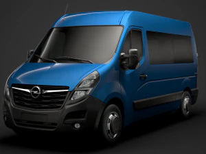 opel movano l2h2 windowvan 2020 3D Model