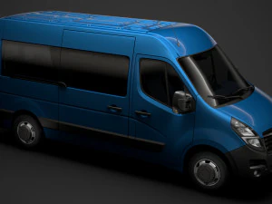 opel movano l2h2 windowvan 2020 3D Model