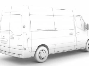 opel movano l2h2 windowvan 2020 3D Model