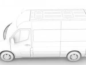 opel movano l2h2 windowvan 2020 3D Model