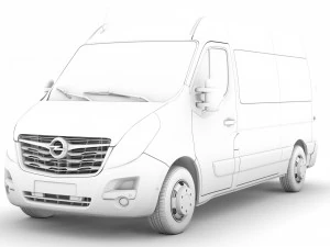 opel movano l2h2 windowvan 2020 3D Model
