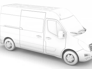 opel movano l2h2 windowvan 2020 3D Model