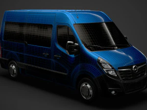 opel movano l2h2 windowvan 2020 3D Model