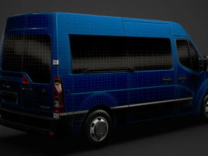 opel movano l2h2 windowvan 2020 3D Model