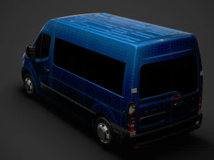 opel movano l2h2 windowvan 2020 3D Model