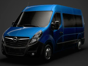 opel movano l2h2 windowvan 2020 3D Model