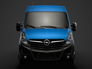 opel movano l2h2 windowvan 2020 Modelo 3D