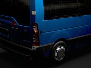 opel movano l2h2 windowvan 2020 3D Model