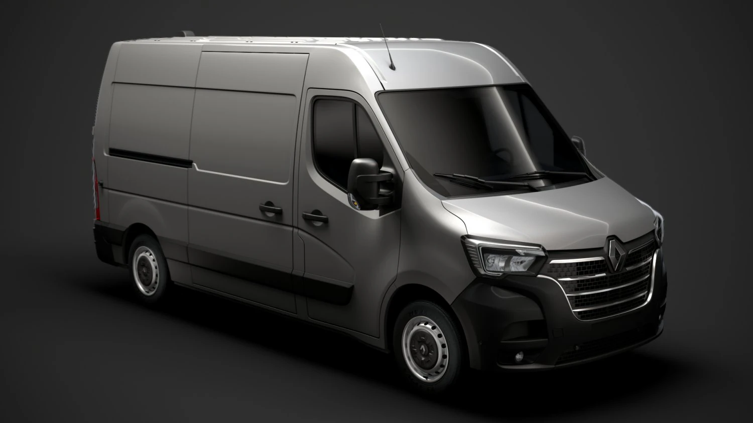 renault master l2h2 van 2020 3D Model .c4d .max .obj .3ds .fbx .stl .blend