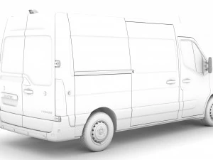 renault master l2h2 van 2020 3D Model