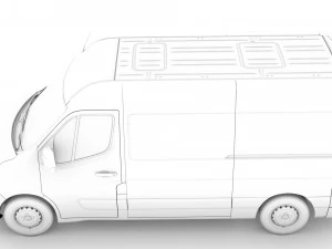 renault master l2h2 van 2020 3D Model
