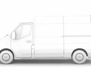 renault master l2h2 van 2020 3Dモデル