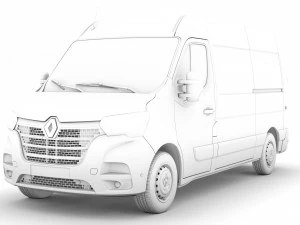 renault master l2h2 van 2020 3D Model