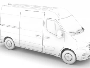 renault master l2h2 van 2020 3D Model