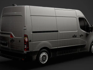 renault master l2h2 van 2020 3D Model