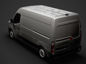 renault master l2h2 van 2020 3Dモデル