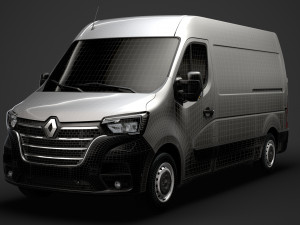 renault master l2h2 van 2020 3Dモデル