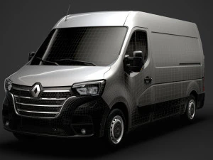 renault master l2h2 van 2020 3D Model