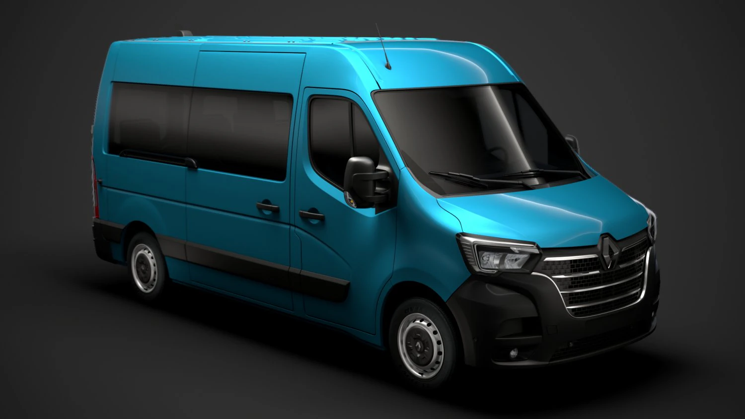 renault master l2h2 windowvan 2020 3D Model .c4d .max .obj .3ds .fbx .stl .blend 