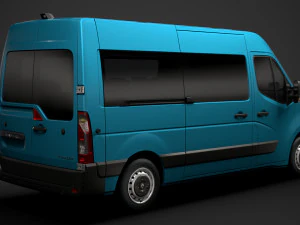 renault master l2h2 windowvan 2020 3D Model