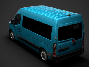 renault master l2h2 windowvan 2020 3D Model