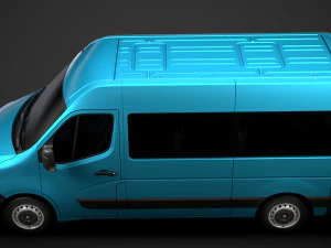 renault master l2h2 windowvan 2020 3D Model