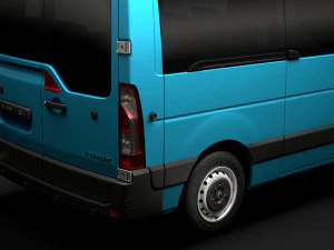 renault master l2h2 windowvan 2020 3D Model