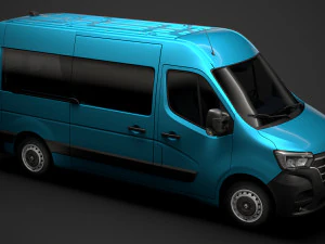 renault master l2h2 windowvan 2020 3D Model