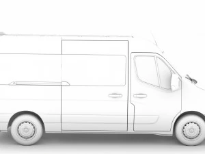 renault master l2h2 windowvan 2020 3D Model